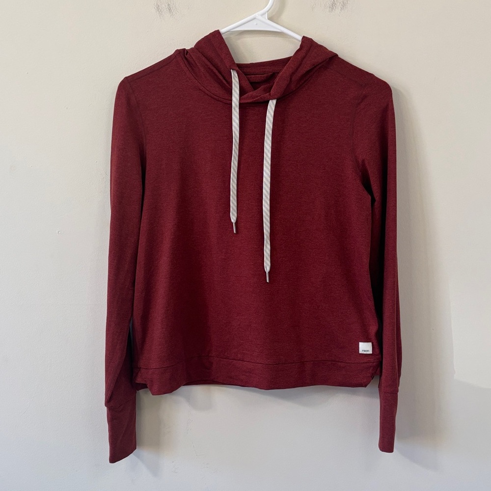 Vuori Halo Essential Hoodie Currant Heather Size XS - Picture 2 of 8